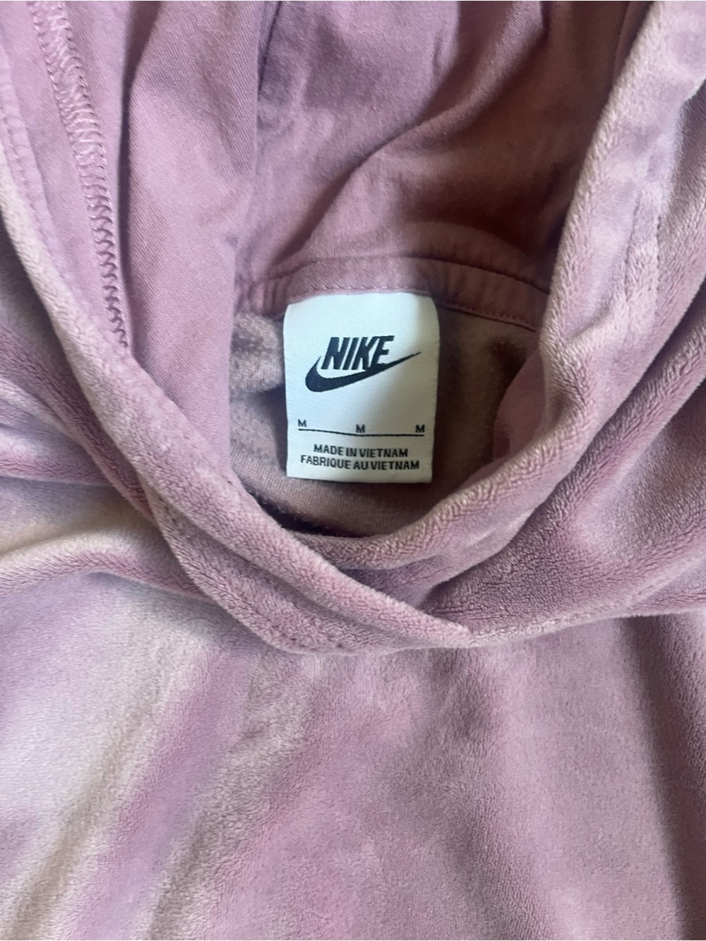 Nike Sportswear Girls Velour Pullover in Soft Plum - Picture 5 of 6